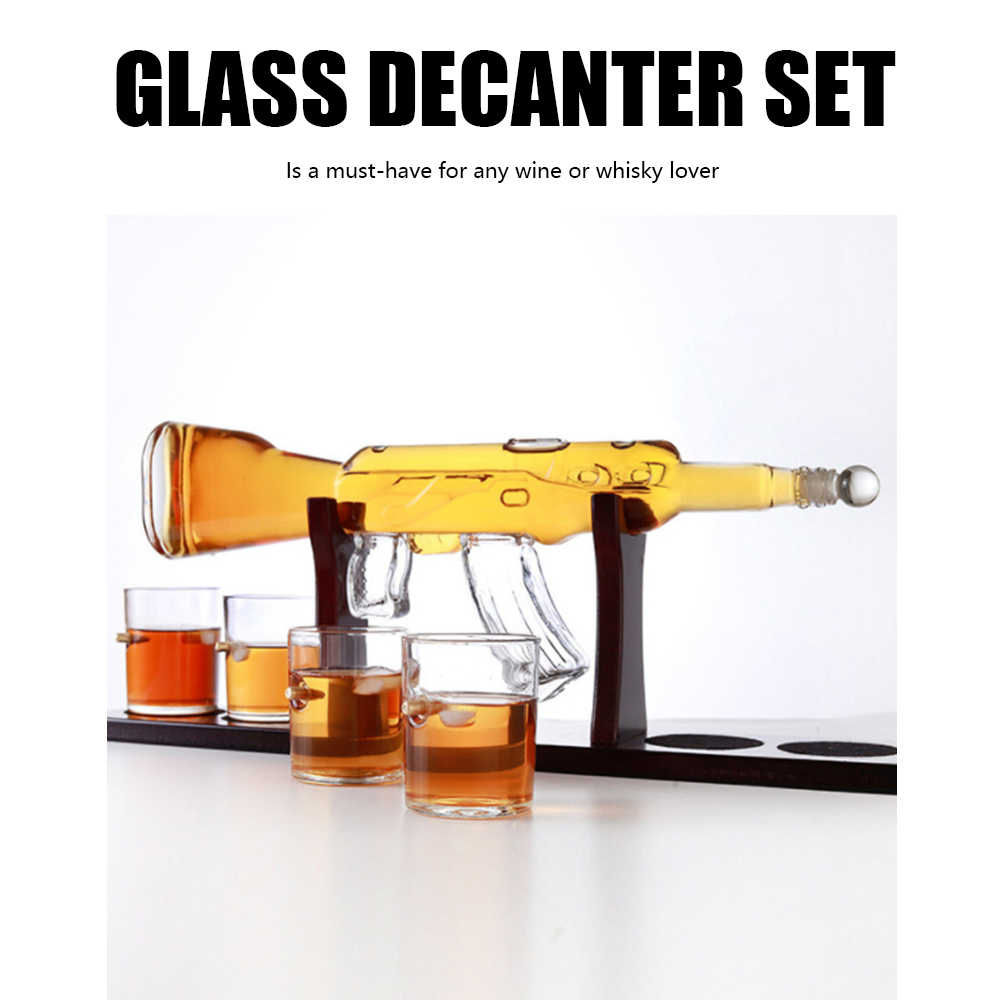 Birthday gift AK47 gun-shaped whisky decanter